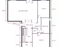 Appartement, 62,74 m²
