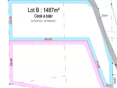 Terrain, 1 487 m²