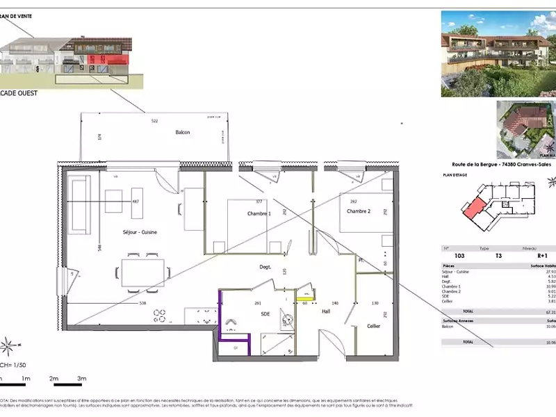 Appartement, 67 m²