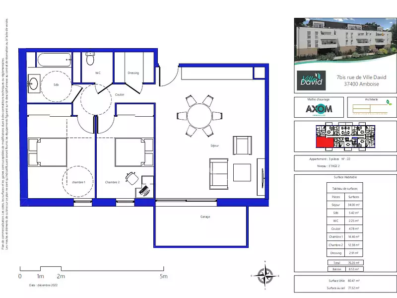 Appartement, 76,19 m²