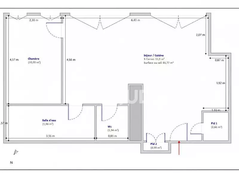 Appartement, 50,09 m²