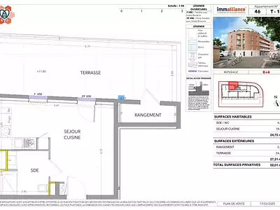 Appartement, 24,7 m²