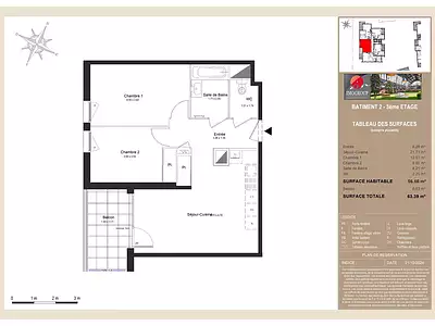 Appartement, 56,56 m²