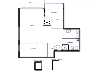 Appartement, 61 m²