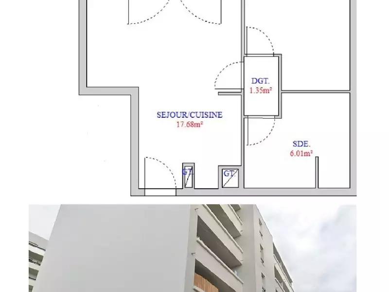 Appartement, 38 m²