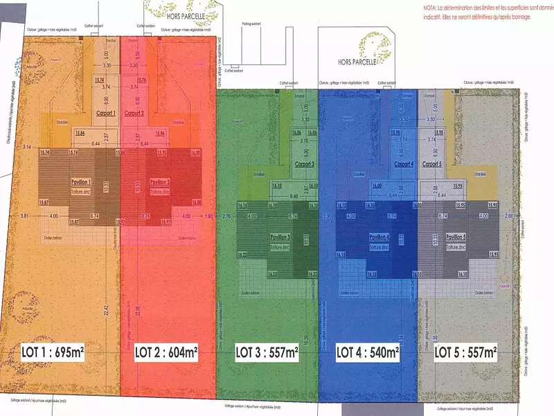 Terrain, 540 m²