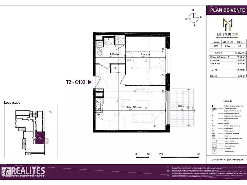 Appartement, 40,39 m²