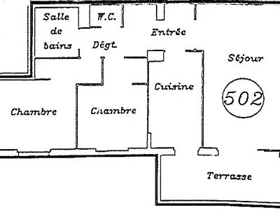 Appartement, 62,6 m²