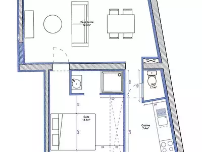 Appartement, 41,6 m²