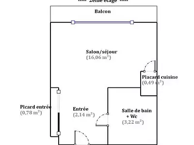 Appartement, 22,69 m²