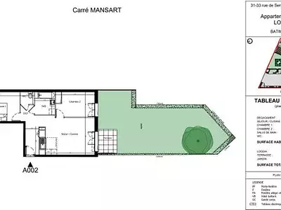Appartement, 60,9 m²