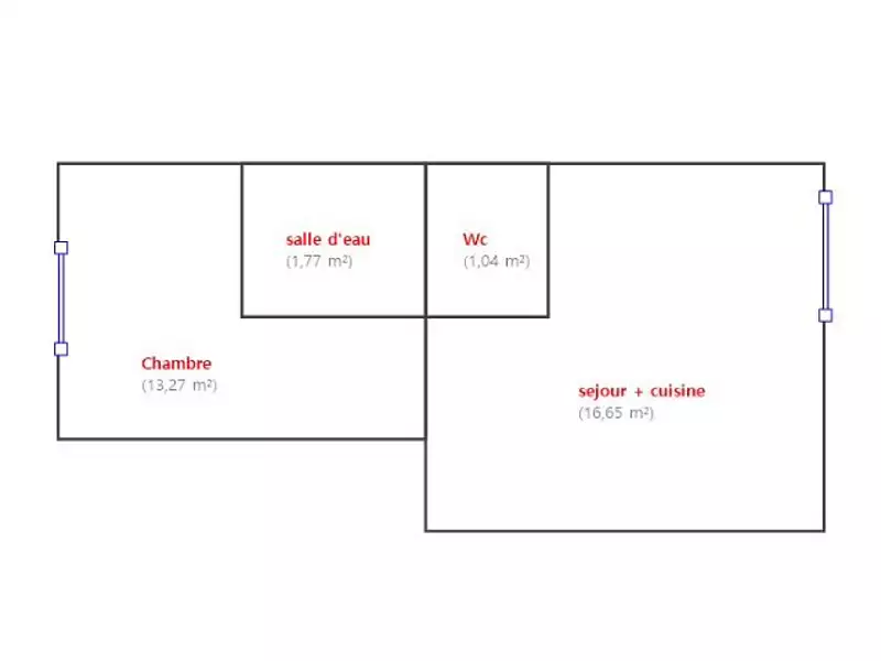 Appartement, 33 m²