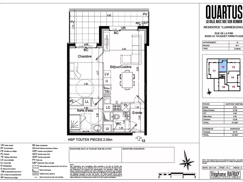 Appartement, 47,26 m²