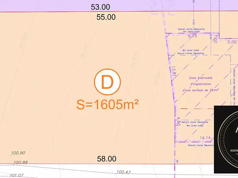 Terrain, 1 605 m²
