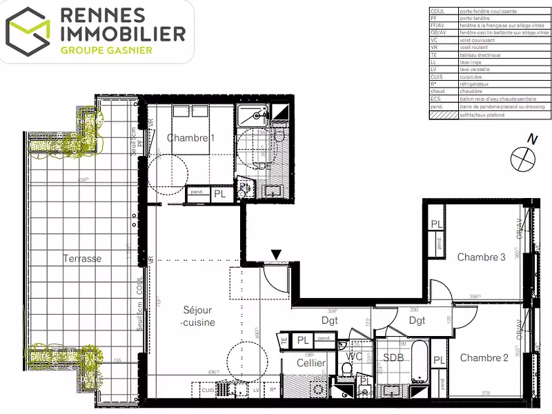 Appartement, 93,51 m²