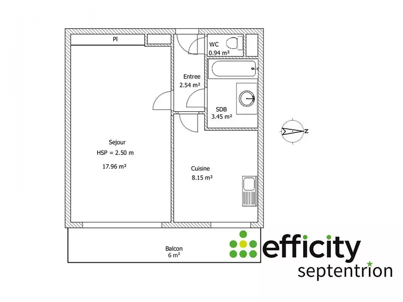 Appartement, 33 m²