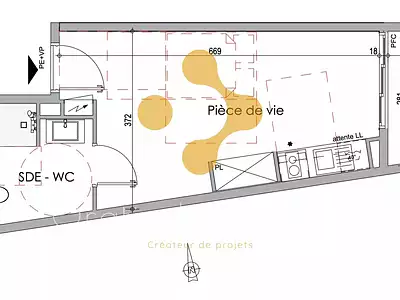 Appartement, 25 m²