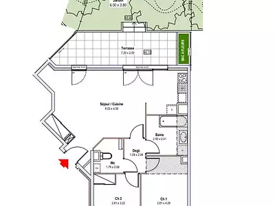 Appartement, 69,14 m²