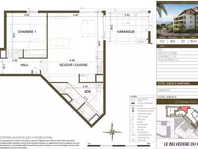 Appartement, 49,29 m²