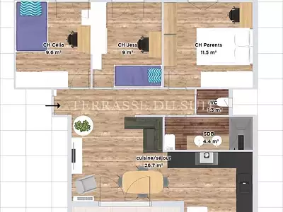 Appartement, 66 m²