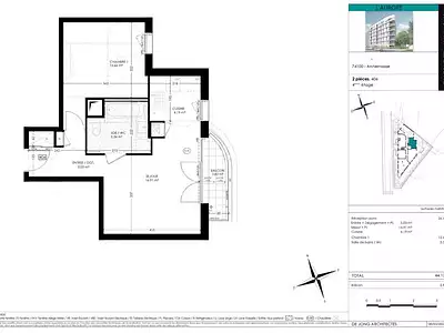 Appartement, 44,13 m²