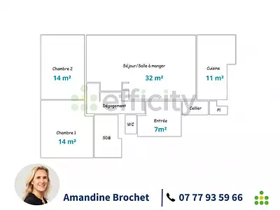Appartement, 93 m²
