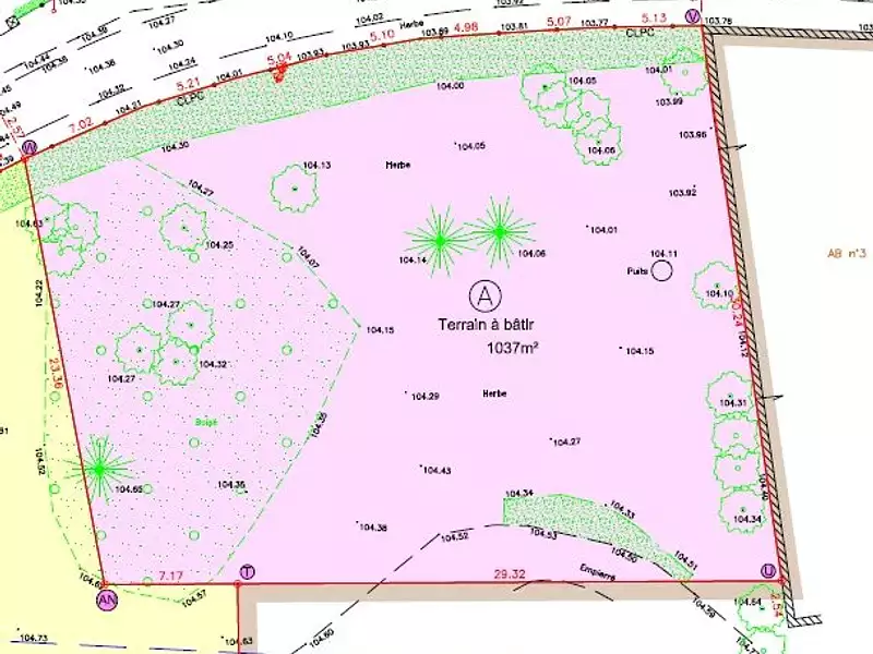 Terrain, 1 037 m²