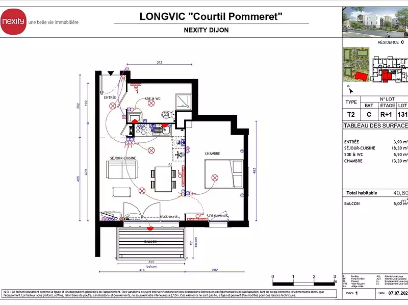 Appartement, 40,9 m²