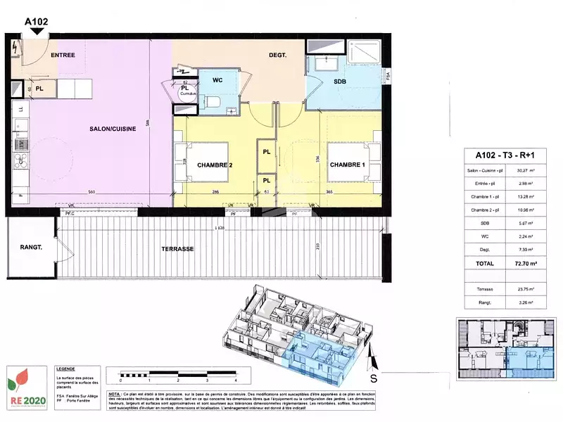 Appartement, 72,7 m²