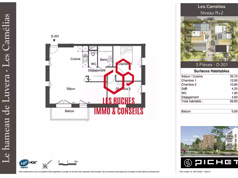 Appartement, 69,5 m²