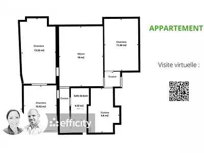 Appartement, 71 m²