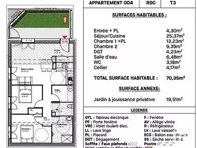 Appartement, 70 m²