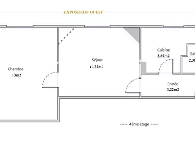 Appartement, 33 m²