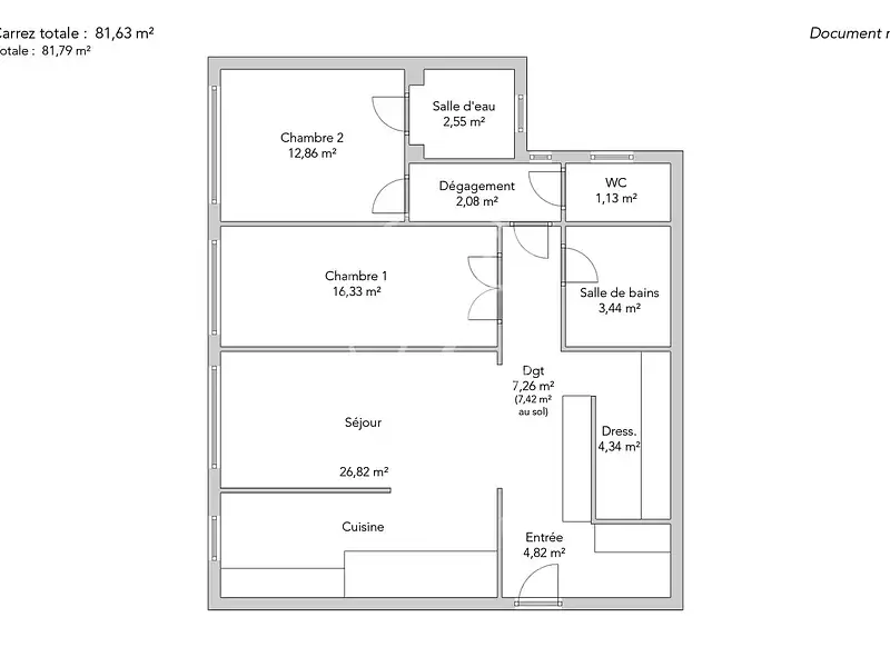 Appartement, 82,48 m²