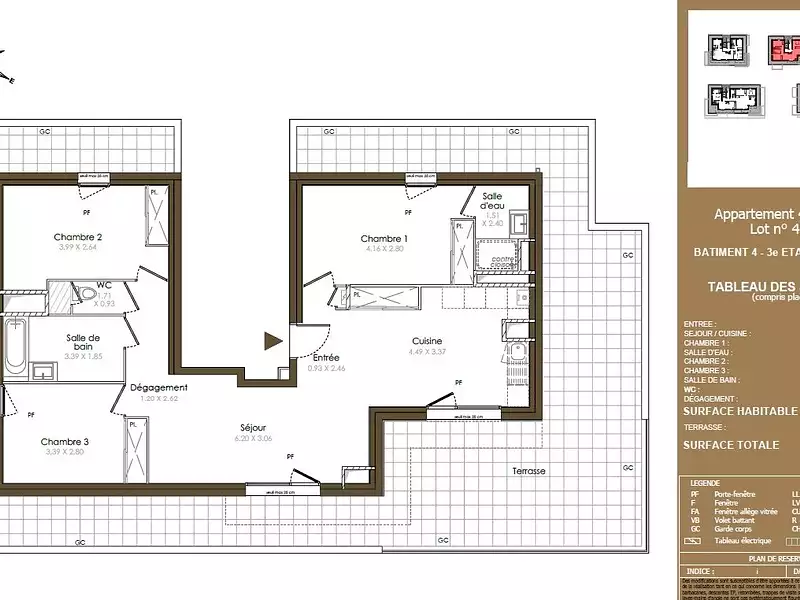 Appartement, 88,8 m²