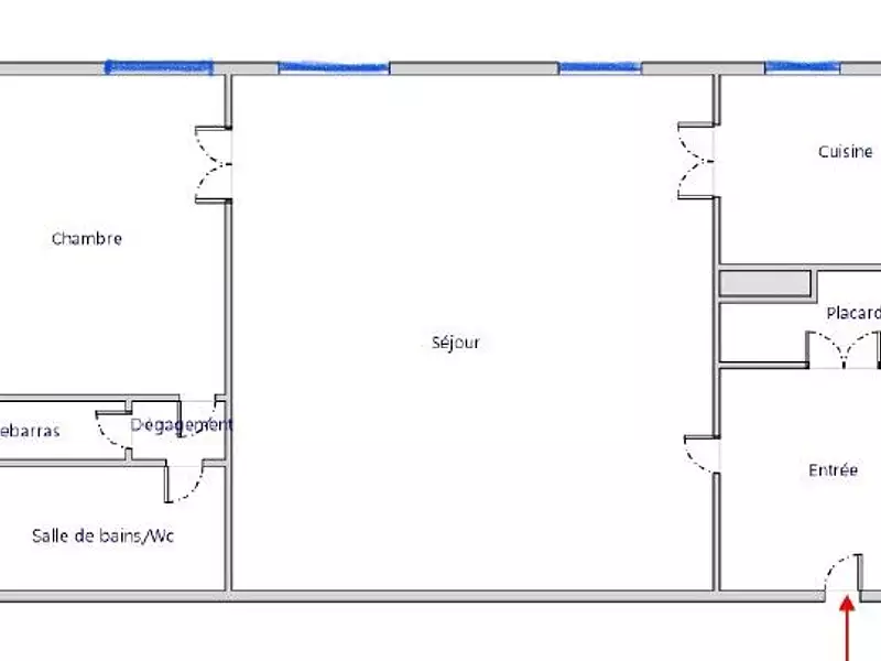 Appartement, 45 m²