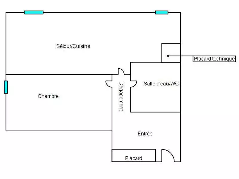 Appartement, 42,76 m²