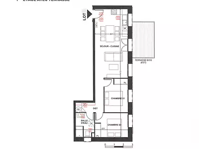 Appartement, 57,5 m²