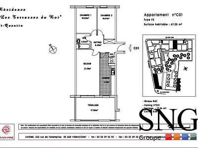 Appartement, 67,35 m²