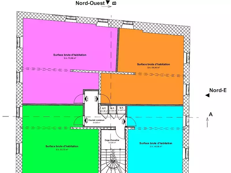 Appartement, 63,83 m²