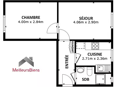 Appartement, 37 m²