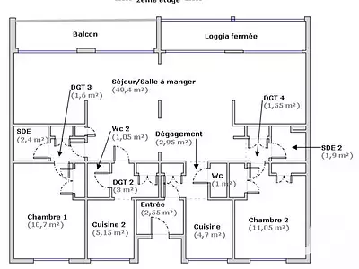Appartement, 107 m²