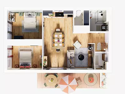 Appartement, 65,7 m²