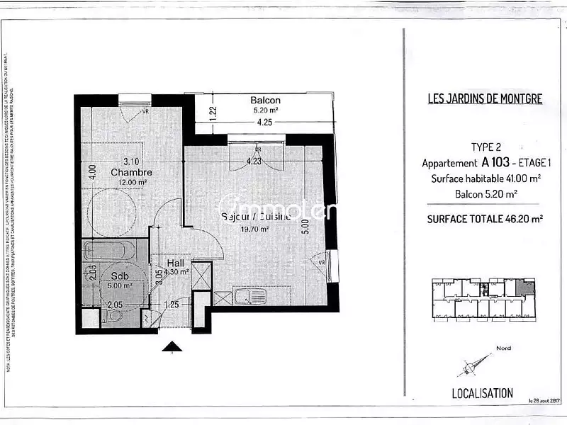 Appartement, 41 m²