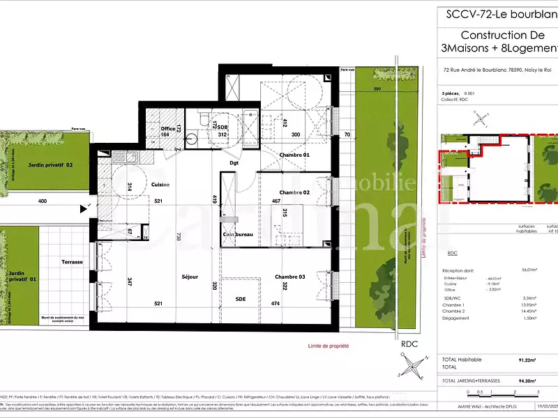 Appartement, 91,22 m²