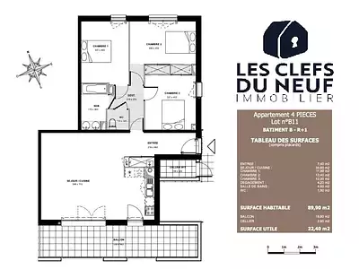 Appartement, 90 m²