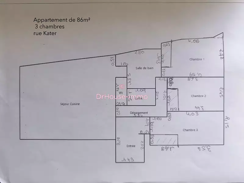 Appartement, 84 m²