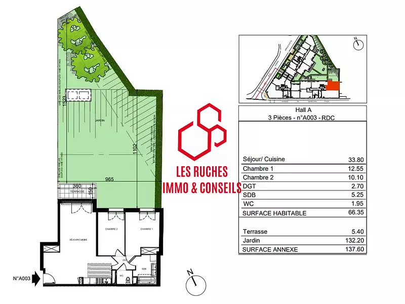 Appartement, 67,35 m²