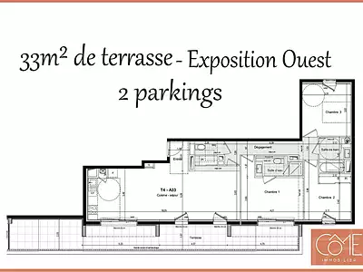 Appartement, 91,84 m²