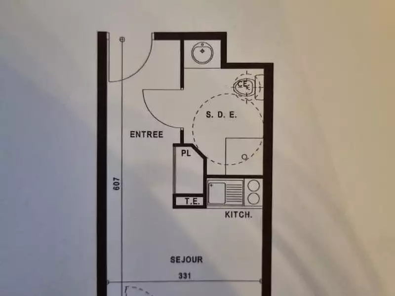 Appartement, 19 m²